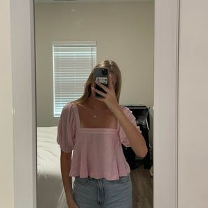 pink urban outfitters blouse/top